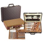 Royalty Line RL-K25LB: 12-delige keukenmessenset met koffer