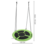 Nestschommel 120cm groen zwart - SCHOMMEL - ooievaarsnestje