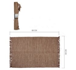 Tapijt Bruin Katoen (50 x 1 x 80 cm) Tapijt Bruin Katoen (50 x 1 x 80 cm)