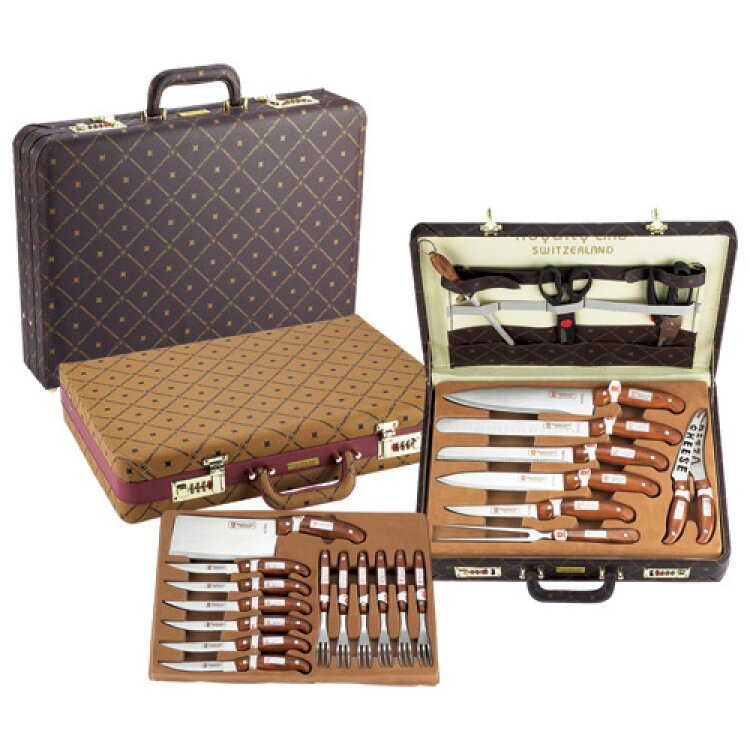 Royalty Line RL-K25LB: 12-delige keukenmessenset met koffer