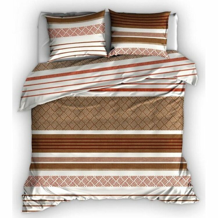 Satijnen D'Or Dekbedovertrek Westfield Koper/Bruin - Copper/Brown - 140x220