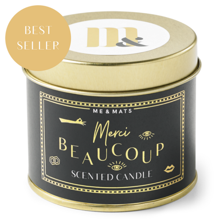 Tin scented candle - Merci Beaucoup - Tin candle - Merci Beaucoup